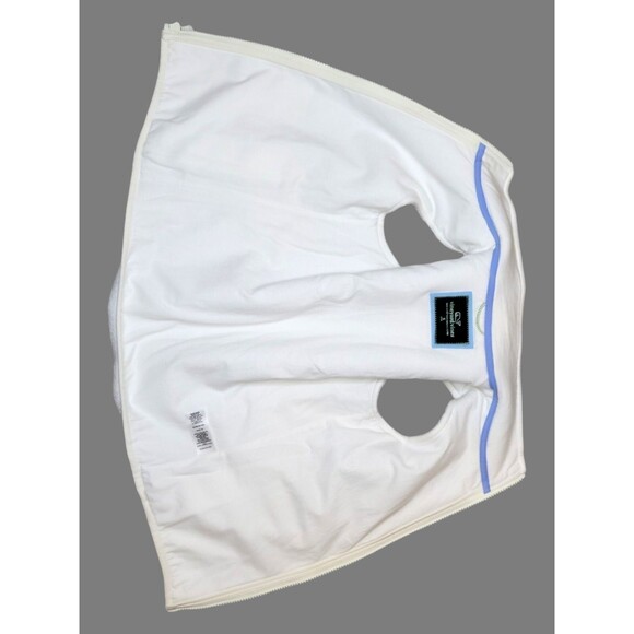 Vineyard Vines Fleece Vest Womens SM Ivory Sherpa Zip Pockets Classic Preppy - Picture 5 of 8